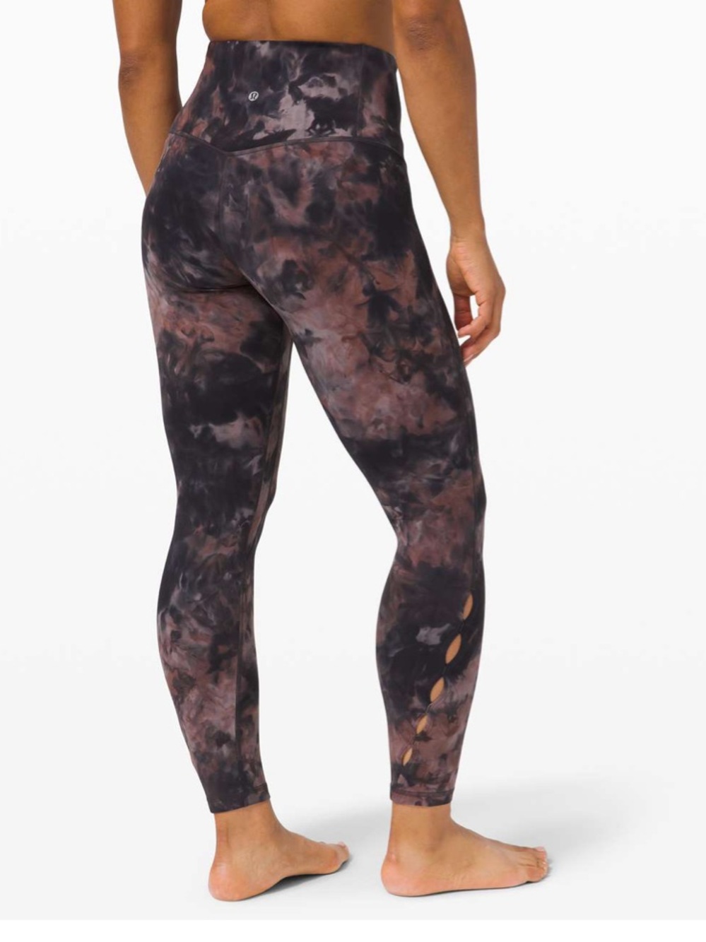 Lululemon Unlimit High-Rise Tight 25" Keyhole Diamond Dye Graphite Grey Pink-6